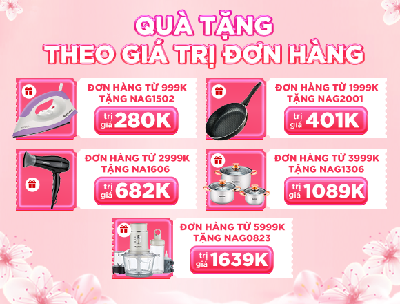 QUÀ TẶNG THEO GIÁ TRỊ ĐƠN HÀNG