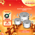 Bộ 3 nồi inox Nagakawa Natsu NAG1356 - Dùng trên mọi loại bếp