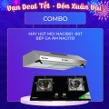 Combo Máy Hút Mùi Nagakawa NAG1801-90T (90cm) và Bếp Gas Âm Mặt Kính NAG1751 - Bảo hành 12 tháng - Hàng chính hãng 