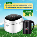 COMBO Nồi cơm điện cảm ứng Nagakawa NAG0136 (1.2L - 500W) + Ấm siêu tốc 2 lớp inox 304 Nagakawa NAG0315 (1.8L)