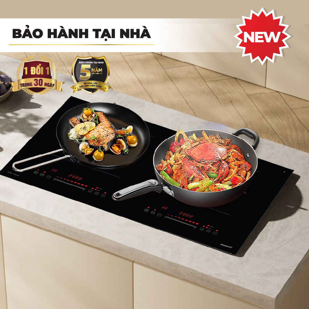 Bếp điện từ đôi cai cao cấp Nagakawa NDI9194 - Bảo hành 5 năm - Made In Malaysia