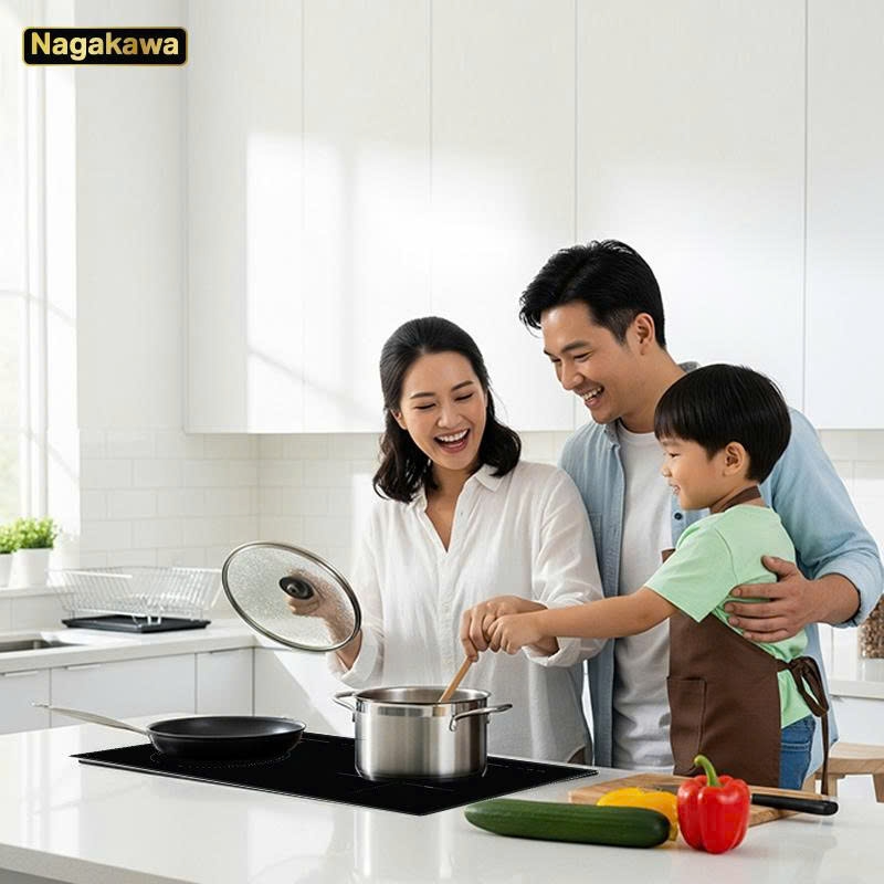 APP - Bếp đôi 1 điện từ 1 hồng ngoại Nagakawa NII8996