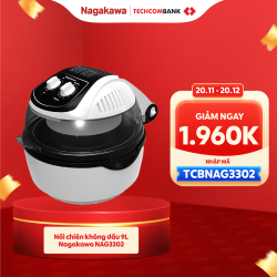 Techcombank - Nồi chiên không dầu 9L NAG3302 - Xoay 360 độ