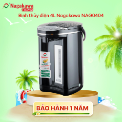 Bình Thủy Điện inox 304 Nagakawa NAG0404 (4.0 Lít) - Hàng Chính Hãng