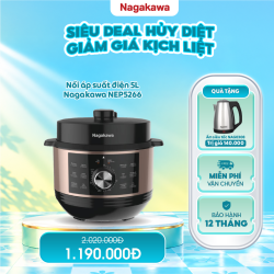 Nồi áp suất điện 5L Nagakawa NEP5226