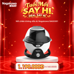 Nồi chiên không dầu 6L xoay 360 độ NAG3301