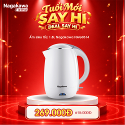Ấm siêu tốc  2 lớp Nagakawa NAG0314 (1.8L) 