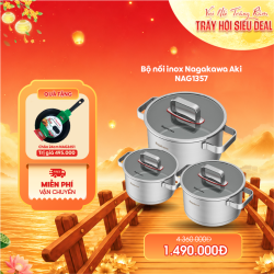 Bộ nồi inox đa lớp Nagakawa NAG1357