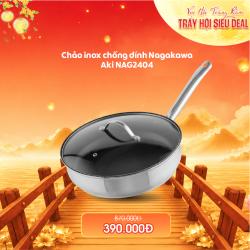Chảo chống dính inox đa lớp Nagakawa NAG2404 (24cm)