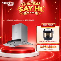 Máy hút mùi cao cấp Nagakawa NKCH02M70 - Made in Malaysia - Trả góp 0%