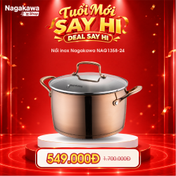 Nồi inox 304 đa đáy NAG1358-24 (24cm) - Dùng trên mọi loại bếp