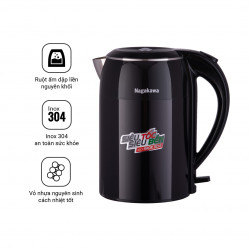 (APP) Ấm siêu tốc 2 lớp inox 304 Nagakawa NAG0315 (1.8L) - Hàng chính hãng
