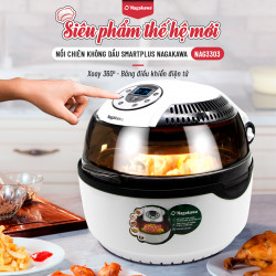 (APP) Nồi chiên không dầu Smartplus NAG3303(9L)-Xoay 360 độ - 5 phụ kiện - Bảo hành 12 tháng