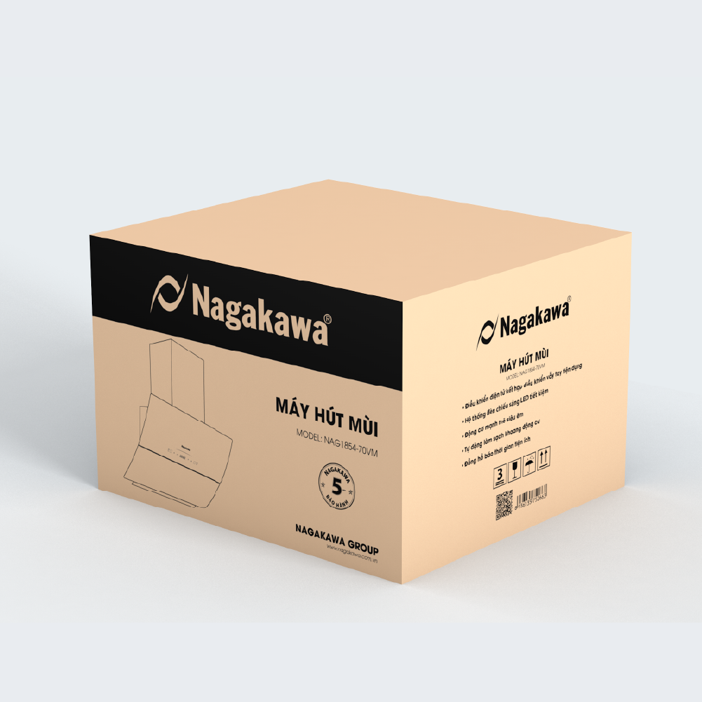 APP - Máy hút mùi kính vát cao cấp Nagakawa NAG1854-70VM - Điều khiển Leap Motion - Bảo hành 5 năm - Made in Malaysia
